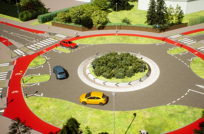 UK’s first ‘Dutch-style’ roundabout with priority bike lane opens in Cambridge