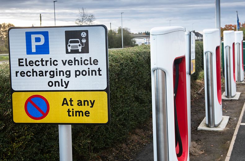 Electric vehicle charge points at supermarkets double in two years