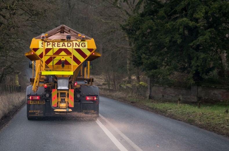 What to do if you get stuck behind a gritter
