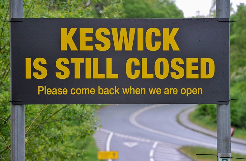 Fed-up Lake District locals put up fake signs and roadblocks to keep tourists away