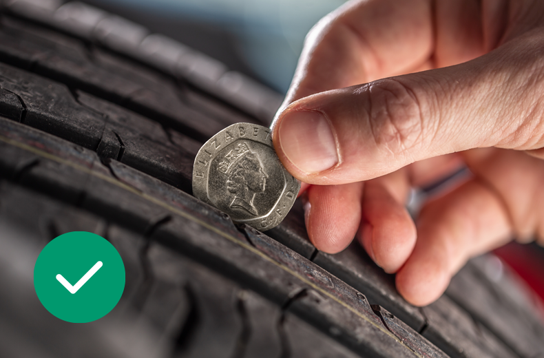 Tyre tread depth and tyre safety checks