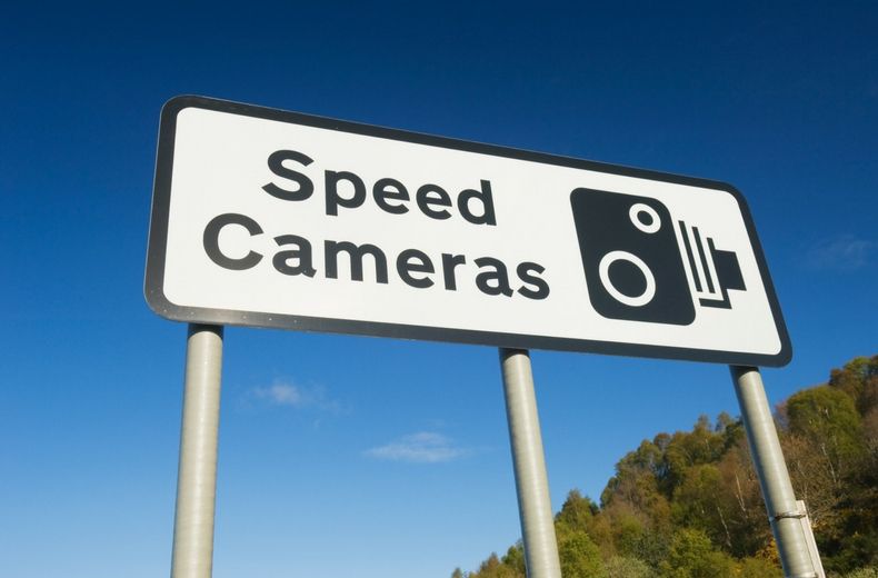 forward facing speed camera flash